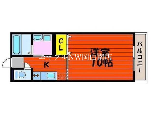 岡山駅 徒歩16分 5階の物件間取画像